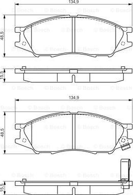 BOSCH 0 986 495 146 - Kit pastiglie freno, Freno a disco autozon.pro