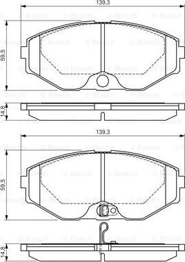 BOSCH 0 986 495 147 - Kit pastiglie freno, Freno a disco autozon.pro