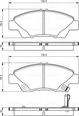 BOSCH 0 986 495 154 - Kit pastiglie freno, Freno a disco autozon.pro