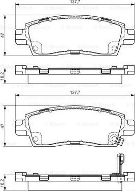 BOSCH 0 986 495 164 - Kit pastiglie freno, Freno a disco autozon.pro