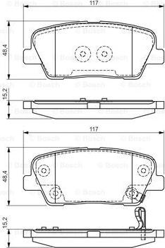 BOSCH 0 986 495 165 - Kit pastiglie freno, Freno a disco autozon.pro