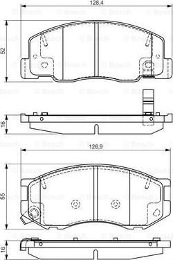 BOSCH 0 986 495 166 - Kit pastiglie freno, Freno a disco autozon.pro