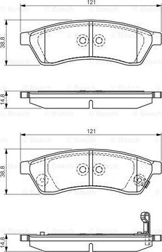 BOSCH 0 986 495 168 - Kit pastiglie freno, Freno a disco autozon.pro