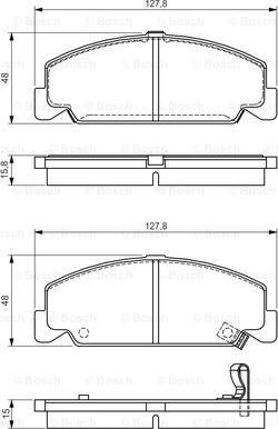 BOSCH 0 986 495 163 - Kit pastiglie freno, Freno a disco autozon.pro