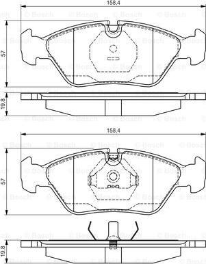 BOSCH 0 986 495 162 - Kit pastiglie freno, Freno a disco autozon.pro