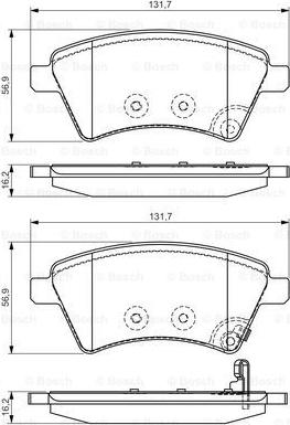 BOSCH 0 986 495 101 - Kit pastiglie freno, Freno a disco autozon.pro