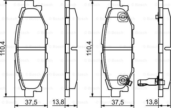 BOSCH 0 986 495 119 - Kit pastiglie freno, Freno a disco autozon.pro