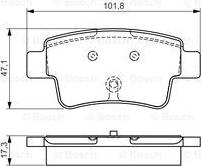 BOSCH 0 986 495 111 - Kit pastiglie freno, Freno a disco autozon.pro