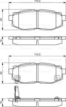 BOSCH 0 986 495 135 - Kit pastiglie freno, Freno a disco autozon.pro