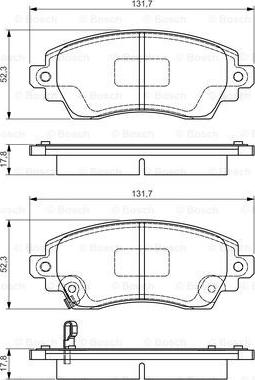 BOSCH 0 986 495 132 - Kit pastiglie freno, Freno a disco autozon.pro