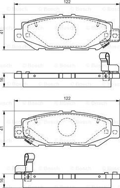 BOSCH 0 986 495 122 - Kit pastiglie freno, Freno a disco autozon.pro