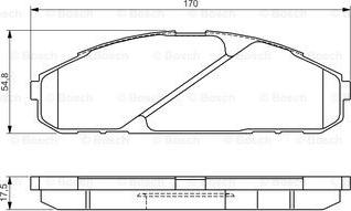 BOSCH 0 986 495 171 - Kit pastiglie freno, Freno a disco autozon.pro