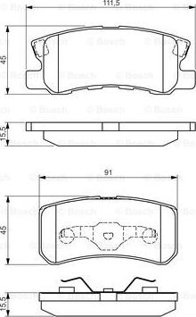 BOSCH 0 986 495 172 - Kit pastiglie freno, Freno a disco autozon.pro