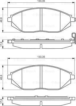 BOSCH 0 986 495 349 - Kit pastiglie freno, Freno a disco autozon.pro