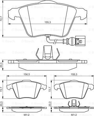 BOSCH 0 986 495 356 - Kit pastiglie freno, Freno a disco autozon.pro