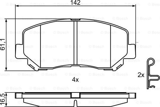 BOSCH 0 986 495 367 - Kit pastiglie freno, Freno a disco autozon.pro