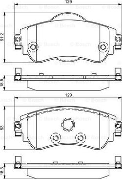 BOSCH 0 986 495 304 - Kit pastiglie freno, Freno a disco autozon.pro