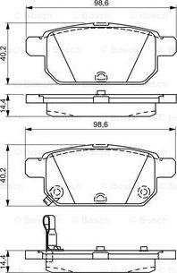 BOSCH 0 986 495 301 - Kit pastiglie freno, Freno a disco autozon.pro