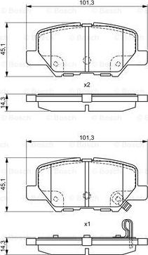 BOSCH 0 986 495 381 - Kit pastiglie freno, Freno a disco autozon.pro