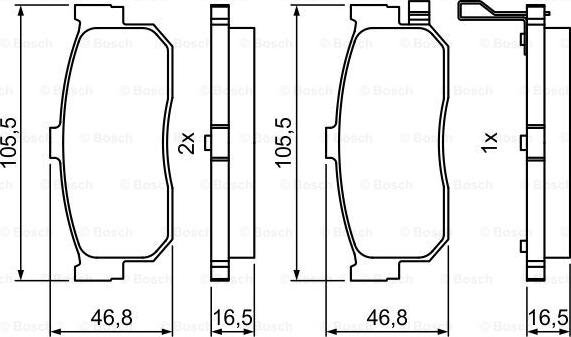 BOSCH 0 986 495 387 - Kit pastiglie freno, Freno a disco autozon.pro