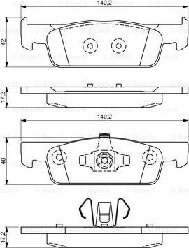 BOSCH 0 986 495 334 - Kit pastiglie freno, Freno a disco autozon.pro