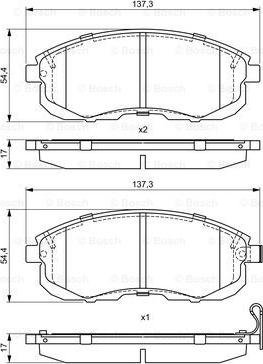 BOSCH 0 986 495 379 - Kit pastiglie freno, Freno a disco autozon.pro