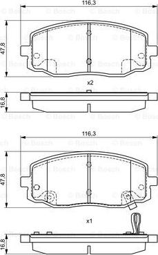 BOSCH 0 986 495 377 - Kit pastiglie freno, Freno a disco autozon.pro