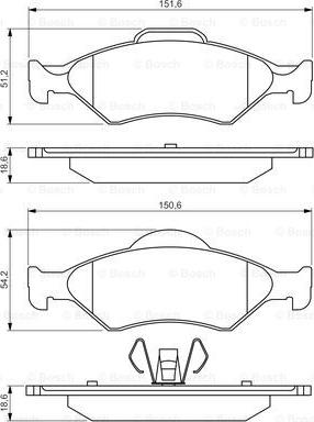 BOSCH 0 986 495 247 - Kit pastiglie freno, Freno a disco autozon.pro