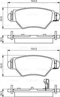 BOSCH 0 986 495 250 - Kit pastiglie freno, Freno a disco autozon.pro