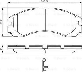 BOSCH 0 986 495 252 - Kit pastiglie freno, Freno a disco autozon.pro