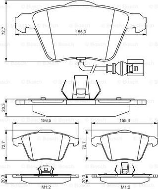 BOSCH 0 986 495 261 - Kit pastiglie freno, Freno a disco autozon.pro