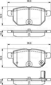 BOSCH 0 986 495 286 - Kit pastiglie freno, Freno a disco autozon.pro