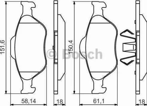 BOSCH 986424558 - Kit pastiglie freno, Freno a disco autozon.pro