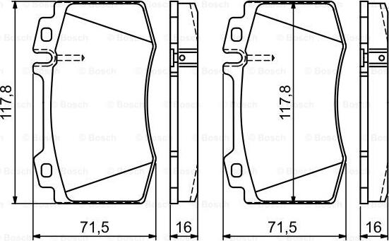 BOSCH 0 986 495 278 - Kit pastiglie freno, Freno a disco autozon.pro