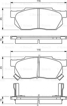 BOSCH 0 986 490 440 - Kit pastiglie freno, Freno a disco autozon.pro