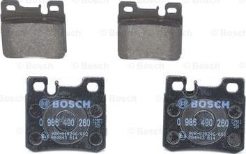 BOSCH 0 986 490 260 - Kit pastiglie freno, Freno a disco autozon.pro