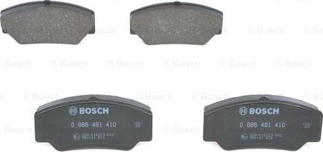 BOSCH 0 986 491 410 - Kit pastiglie freno, Freno a disco autozon.pro