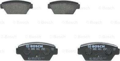 BOSCH 0 986 491 250 - Kit pastiglie freno, Freno a disco autozon.pro