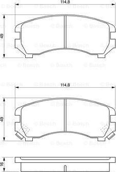 BOSCH 0 986 493 450 - Kit pastiglie freno, Freno a disco autozon.pro