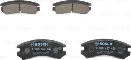 BOSCH 0 986 493 450 - Kit pastiglie freno, Freno a disco autozon.pro