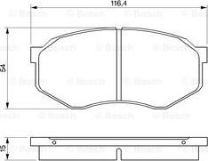 BOSCH 0 986 493 180 - Kit pastiglie freno, Freno a disco autozon.pro