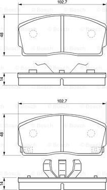 BOSCH 0 986 493 390 - Kit pastiglie freno, Freno a disco autozon.pro