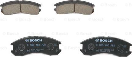 BOSCH 0 986 493 790 - Kit pastiglie freno, Freno a disco autozon.pro