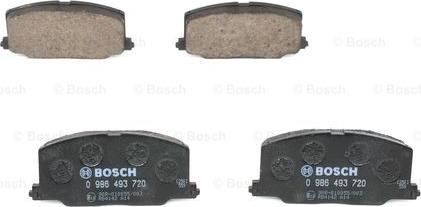 BOSCH 0 986 493 720 - Kit pastiglie freno, Freno a disco autozon.pro