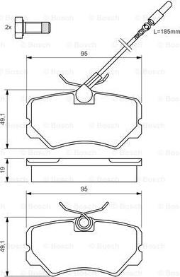 BOSCH 0 986 492 090 - Kit pastiglie freno, Freno a disco autozon.pro