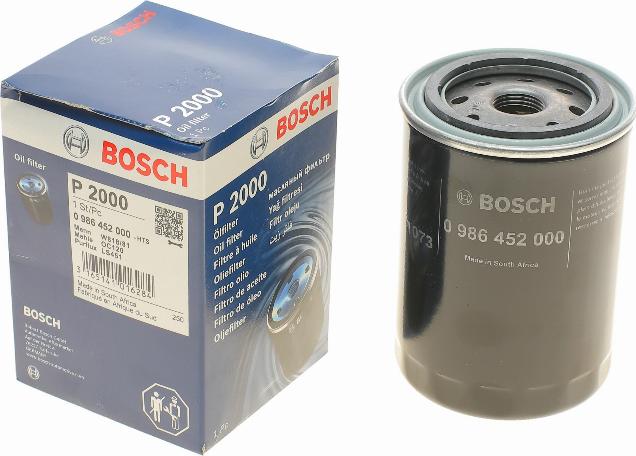 BOSCH 0 986 452 000 - Filtro olio autozon.pro