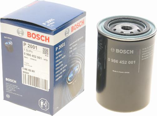 BOSCH 0 986 452 001 - Filtro olio autozon.pro