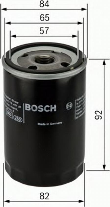 BOSCH 0 986 452 015 - Filtro olio autozon.pro