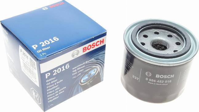 BOSCH 0 986 452 016 - Filtro olio autozon.pro