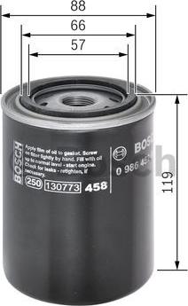 BOSCH 0 986 452 020 - Filtro olio autozon.pro